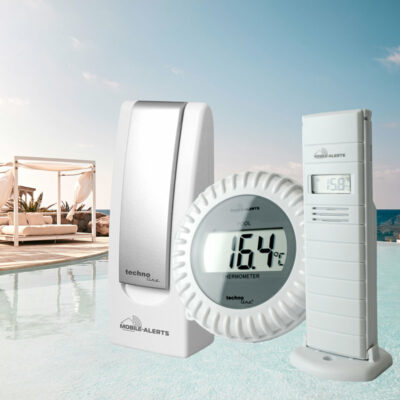 Smart pool thermometer with external sensor, network gateway and IOS, Android app