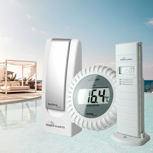 Termometro intelligente per piscina con sensore esterno, gateway di rete e IOS, app Android