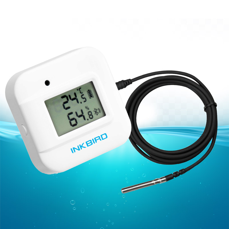 Bluetooth pool thermometer with app, cloud, export function, data logger
